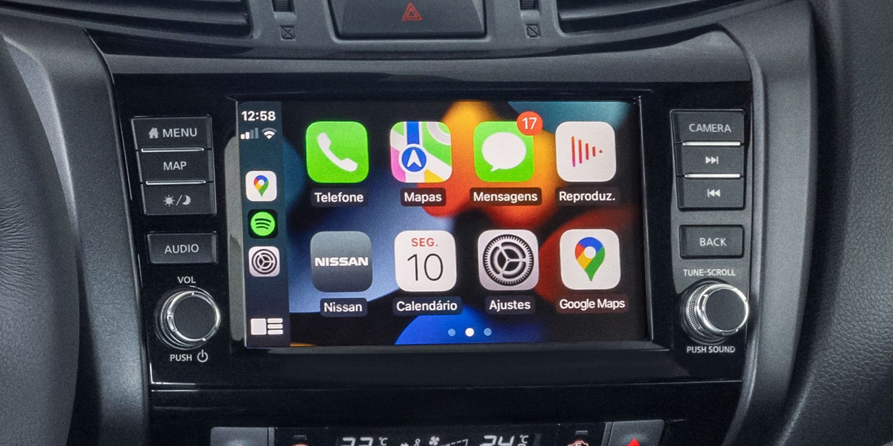 Nova Nissan Frontier: Tela de 8" com conexão para Android Auto® e Apple Car Play®