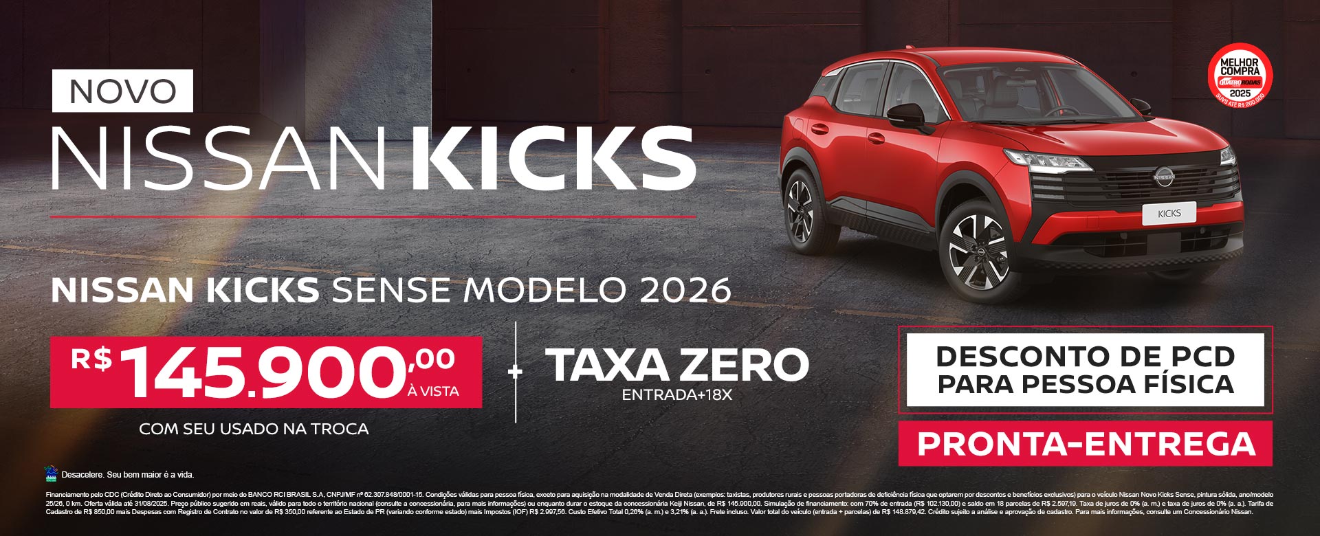 Novo Nissan Kicks Sense 2026